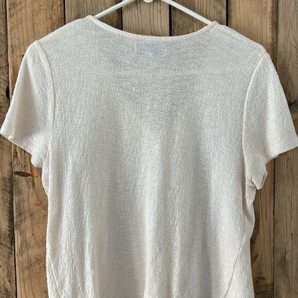 Madewell Texture & Thread Cream Modern Tie Front Top Size Medium - Picture 5 of 12